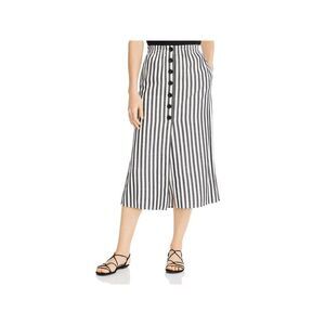 CUPCAKES AND CASHMERE Womens Stretch Pocketed Button-down Midi Skirt